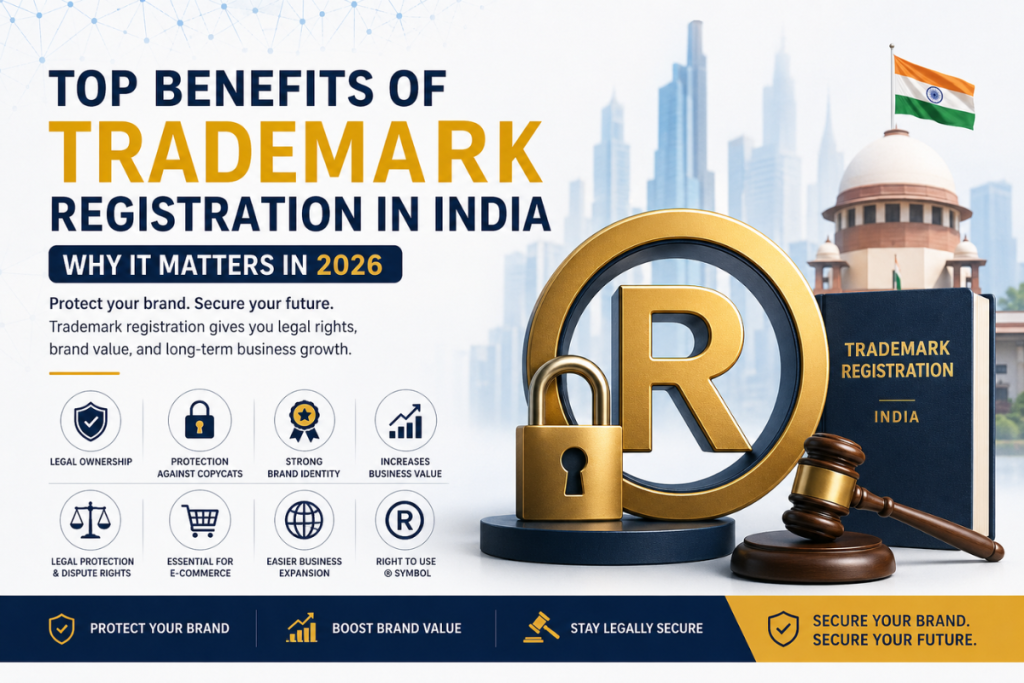 Top Benefits of Trademark Registration in India (Why It Matters in 2026) benefits of trademark registration in india