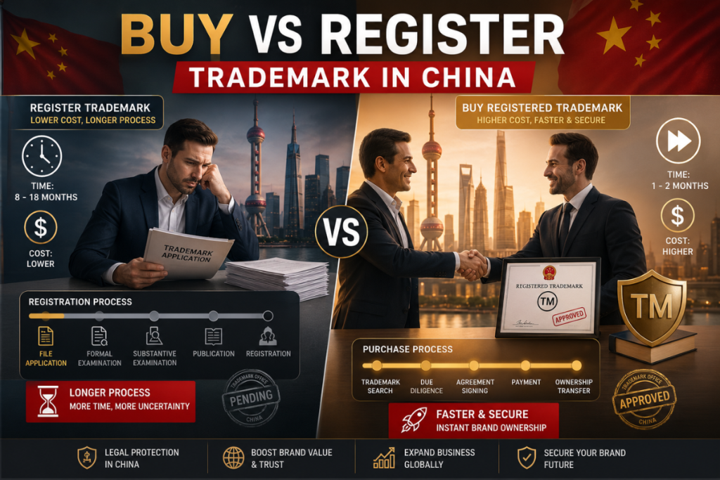 Buy vs Register: What’s the Fastest Way to Secure a Trademark in China? (2026 Guide) buy vs register trademark in china