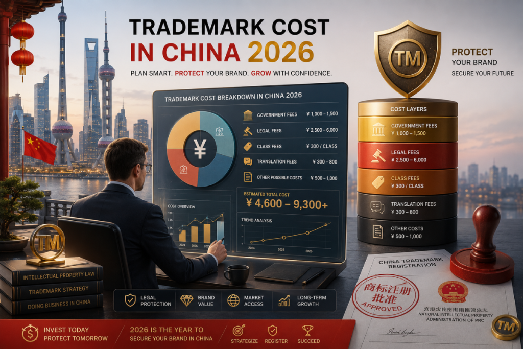 Trademark Cost in China 2026: Full Pricing Breakdown for Foreign Applicants trademark cost in china 2026
