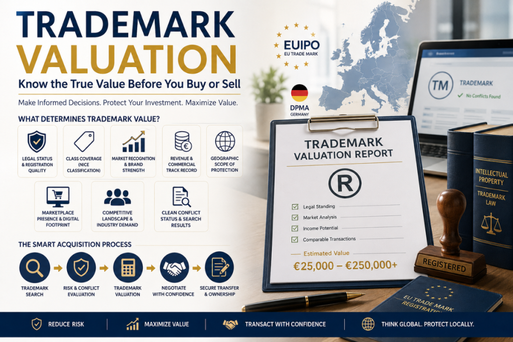 How Trademark Valuation Works Before Buying or Selling a Registered Trademark trademark valuation before buying selling