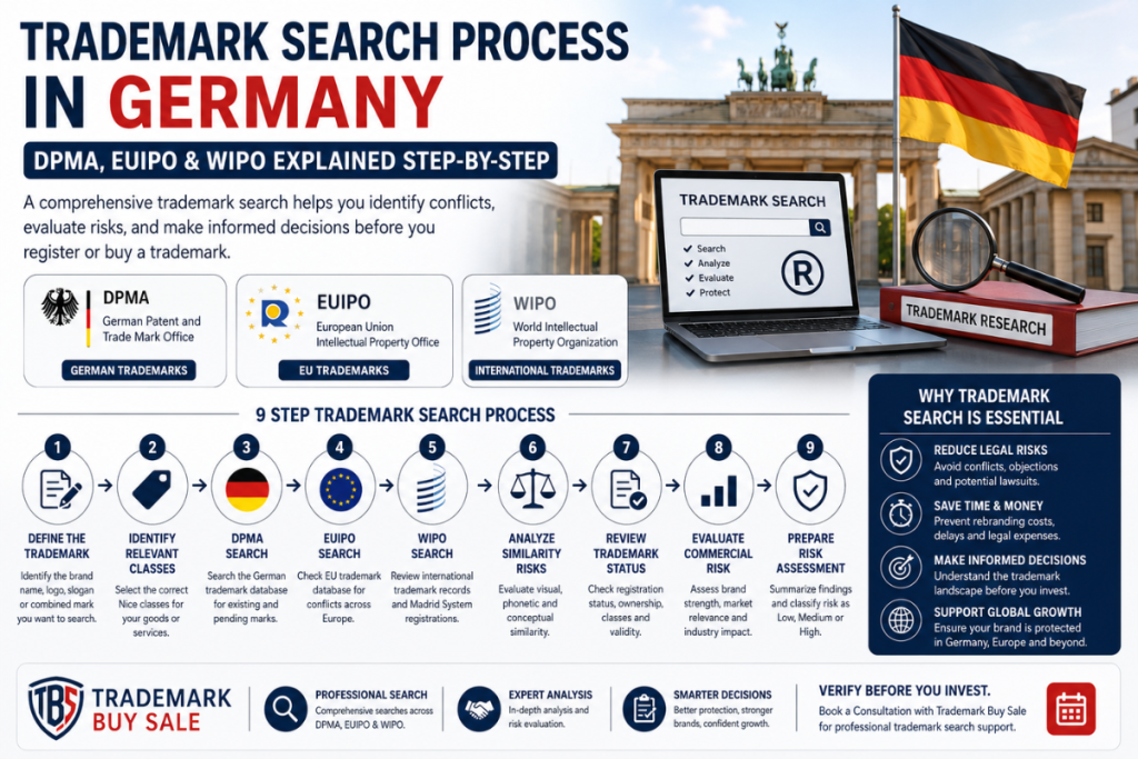 Trademark Search Process in Germany (DPMA, EUIPO & WIPO Explained Step-by-Step) Trademark Search Process in Germany
